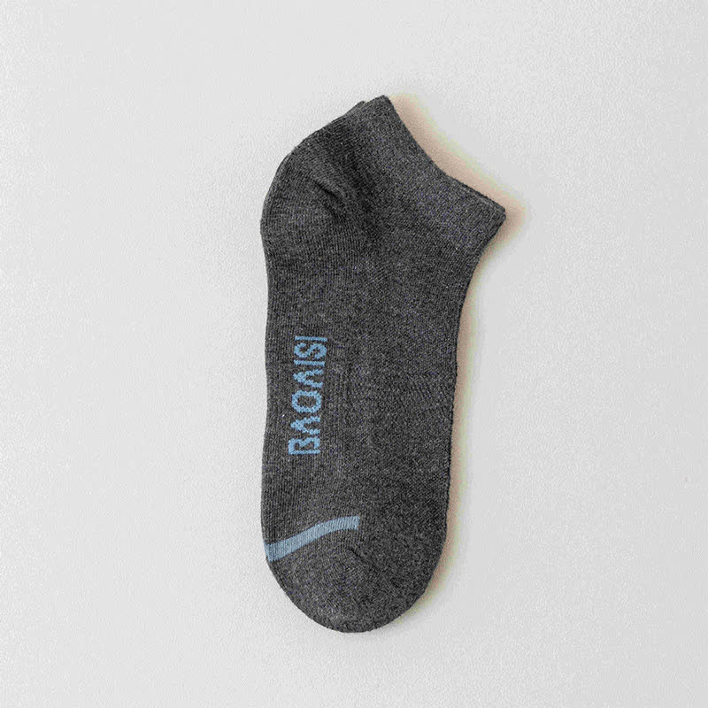 Chaussettes de couleur unie avec semelle imprimée (7 paires) - Gris foncé - EU39-44 (US6-10) - image 14