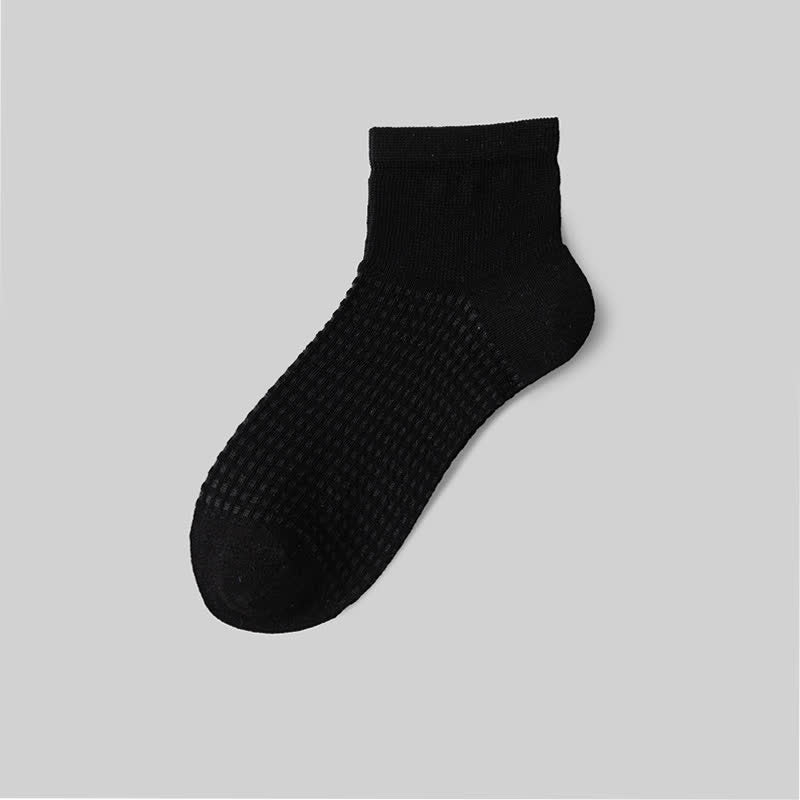 Chaussettes en soie de mûrier respirantes (9 paires) - Noir - EU36-40 (US3-7) - image 4