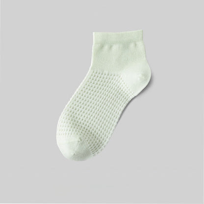 Chaussettes en soie de mûrier respirantes (9 paires) - Vert clair - EU36-40 (US3-7) - image 12