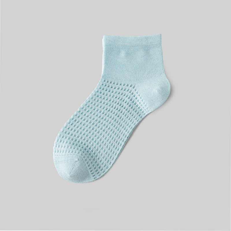 Chaussettes en soie de mûrier respirantes (9 paires) - Bleu - EU36-40 (US3-7) - image 11