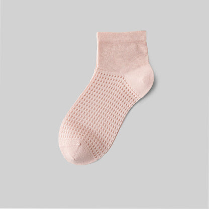 Chaussettes en soie de mûrier respirantes (9 paires) - Rose clair - EU36-40 (US3-7) - image 8