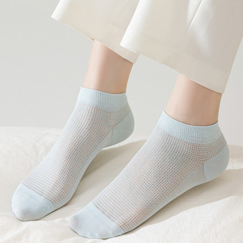 Chaussettes invisibles en soie de mûrier respirantes (9 paires) - image 10