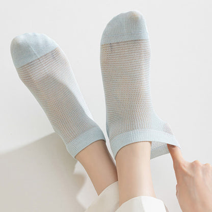 Chaussettes invisibles en soie de mûrier respirantes (9 paires) - image 11