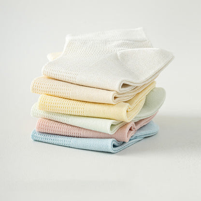Chaussettes courtes respirantes en soie de mûrier (5 paires) - image 1