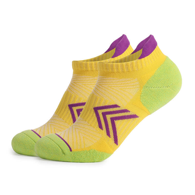 Chaussettes de compression antidérapantes en coton à blocs de couleurs Arrow (6 paires) - Jaune - EU39-42 (US6-8.5) - image 7