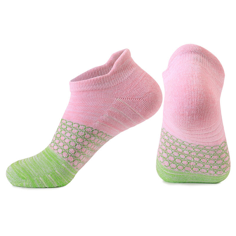 Chaussettes de compression en coton à blocs de couleurs dégradés (8 paires) - Rose et vert - EU39-42 (US6-8.5) - image 5