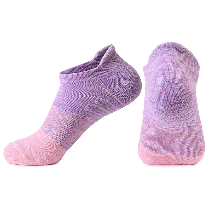 Chaussettes de compression en coton à blocs de couleurs dégradés (8 paires) - Violet et rose - EU39-42 (US6-8.5) - image 6