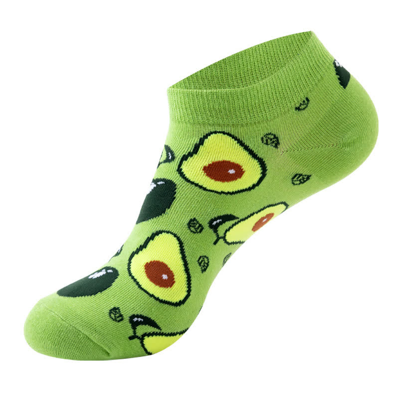 Chaussettes montantes de la série Cartoon Fruit (5 paires) - Vert clair - EU36-42 (US3-8.5) - image 5