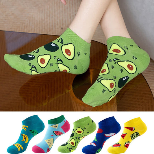 Chaussettes montantes de la série Cartoon Fruit (5 paires) - Multicolore - EU36-42 (US3-8.5) - image 1