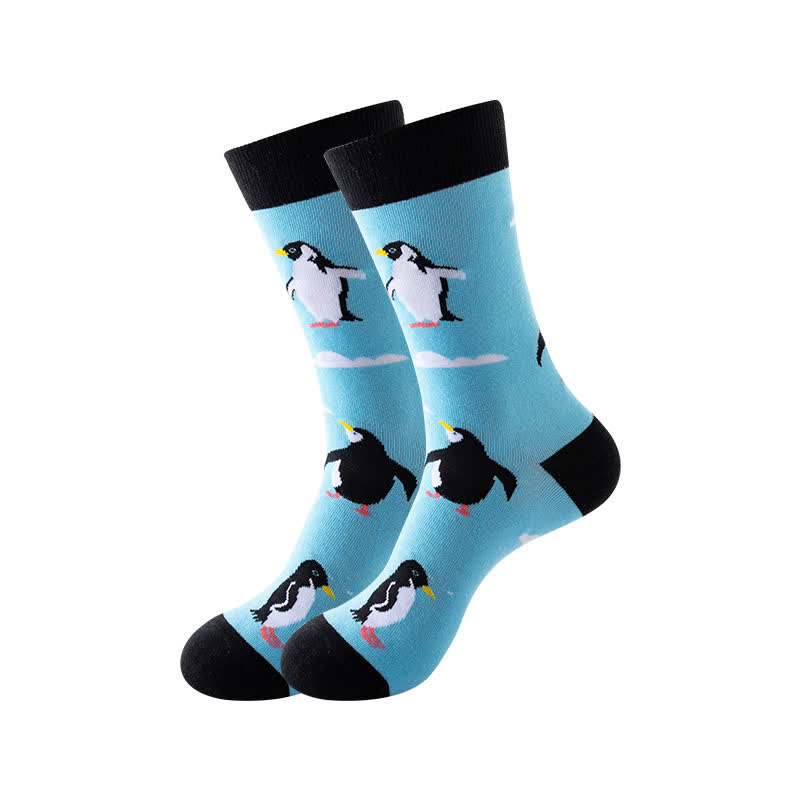 Chaussettes courtes série Animal (6 paires) - Bleu - EU36-43 (US3-9) - image 1