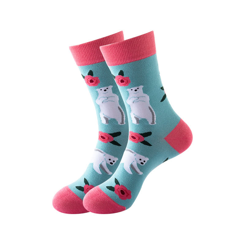 Chaussettes courtes série Animal (6 paires) - Vert - EU36-43 (US3-9) - image 2