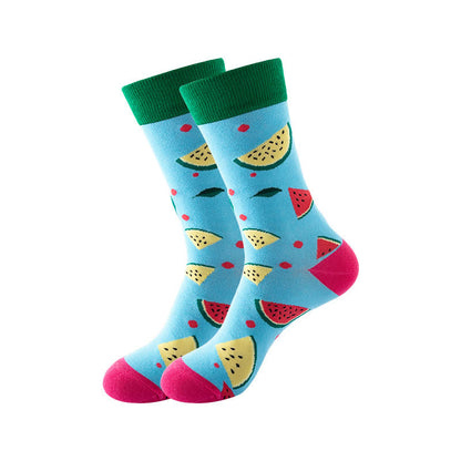Chaussettes courtes de la série Fruits (6 paires) - Bleu - EU36-43 (US3-9) - image 9