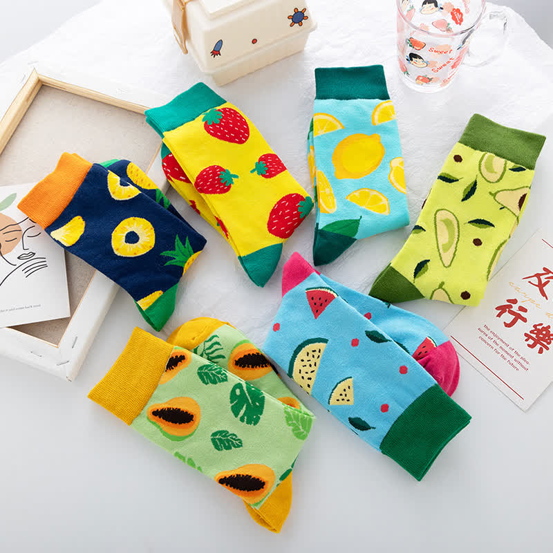 Chaussettes courtes de la série Fruits (6 paires) - image 1