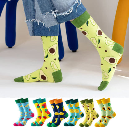 Chaussettes courtes de la série Fruits (6 paires) - Multicolore - EU36-43 (US3-9) - image 1