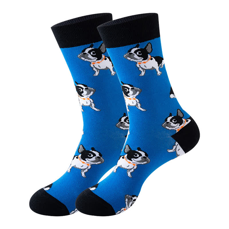 Chaussettes courtes de la série Cute Dog (5 paires) - Bleu - EU36-43 (US3-9) - image 4