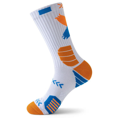 Chaussettes de sport à imprimé graphique Arrow (5 paires) - Orange - EU39-44 (US6-10) - image 7