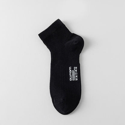 Chaussettes à imprimé lettre en maille de coton (7 paires) - Noir - EU39-44 (US6-10) - image 3
