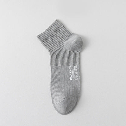 Chaussettes à imprimé lettre en maille de coton (7 paires) - Gris clair - EU39-44 (US6-10) - image 11