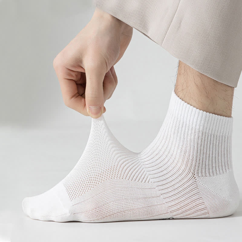 Chaussettes à imprimé lettre en maille de coton (7 paires) - image 4
