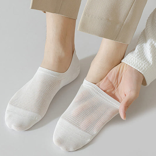 Chaussettes invisibles en coton et maille confortables de couleur unie (8 paires) - image 1