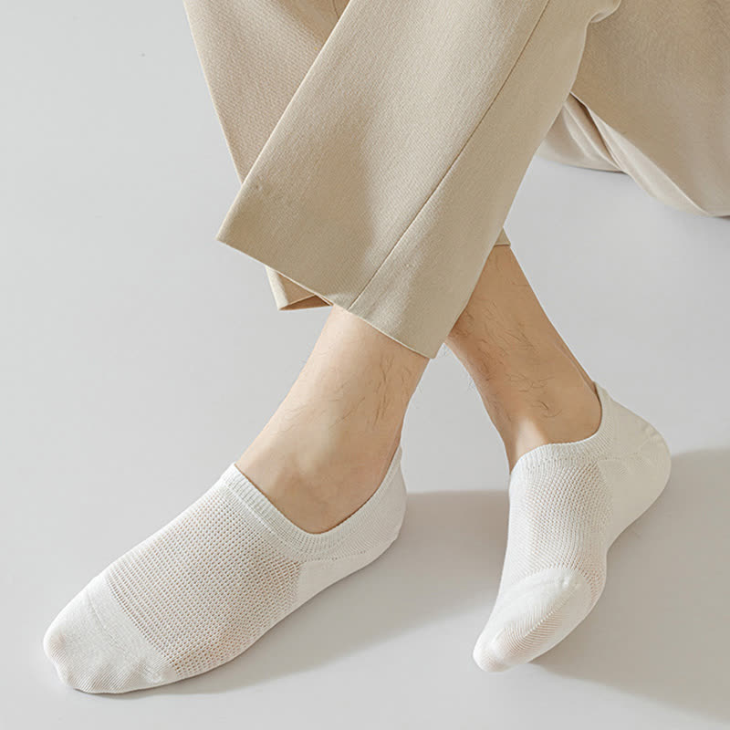 Chaussettes invisibles en coton et maille confortables de couleur unie (8 paires) - image 2