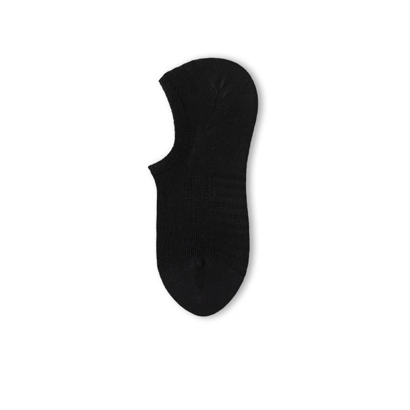 Chaussettes invisibles en coton et maille confortables de couleur unie (8 paires) - Noir - EU39-44 (US6-10) - image 6
