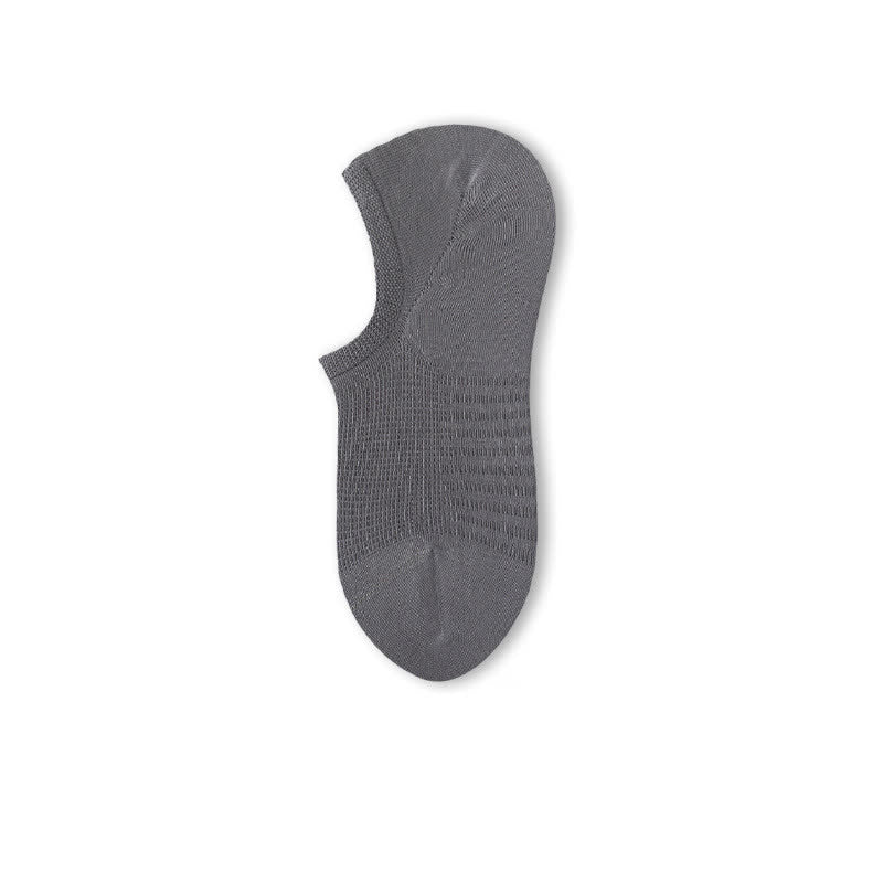 Chaussettes invisibles en coton et maille confortables de couleur unie (8 paires) - Gris - EU39-44 (US6-10) - image 9