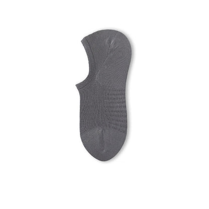 Chaussettes invisibles en coton et maille confortables de couleur unie (8 paires) - Gris - EU39-44 (US6-10) - image 9
