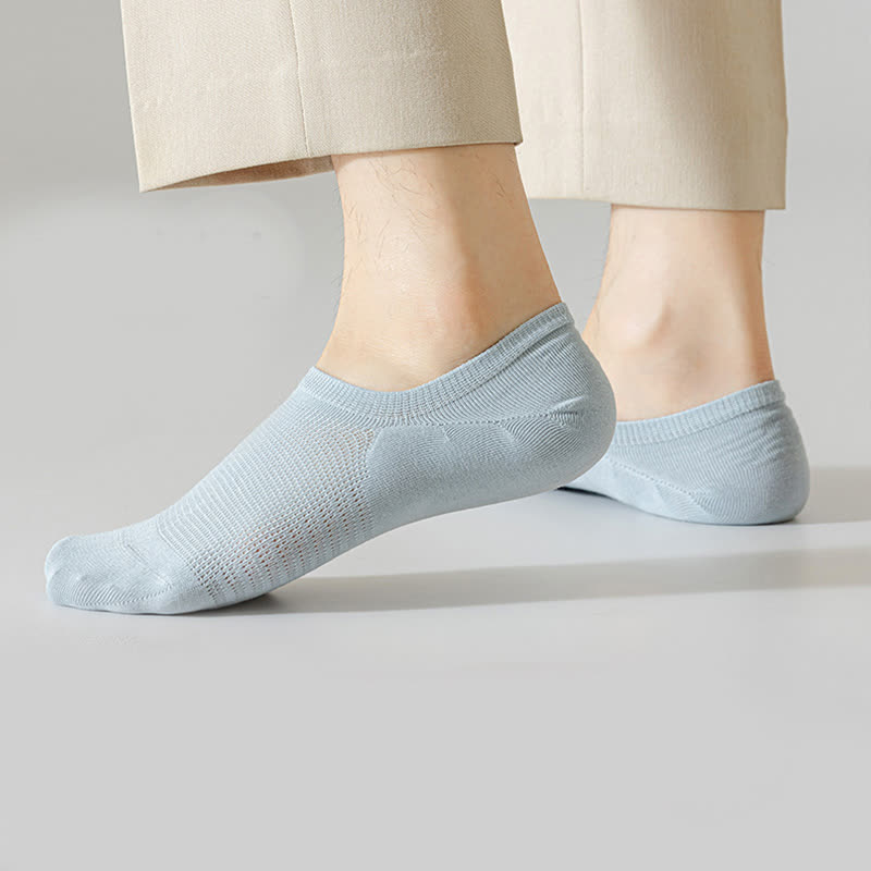 Chaussettes invisibles en coton et maille confortables de couleur unie (8 paires) - image 11