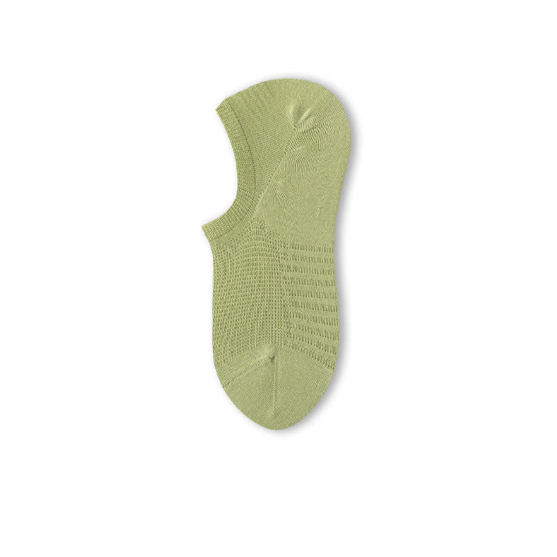 Chaussettes invisibles en coton et maille confortables de couleur unie (8 paires) - Vert clair - EU39-44 (US6-10) - image 7