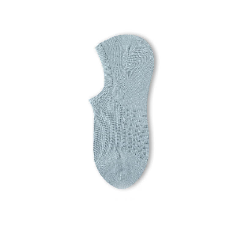 Chaussettes invisibles en coton et maille confortables de couleur unie (8 paires) - Bleu - EU39-44 (US6-10) - image 13