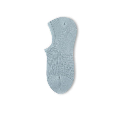 Chaussettes invisibles en coton et maille confortables de couleur unie (8 paires) - Bleu - EU39-44 (US6-10) - image 13