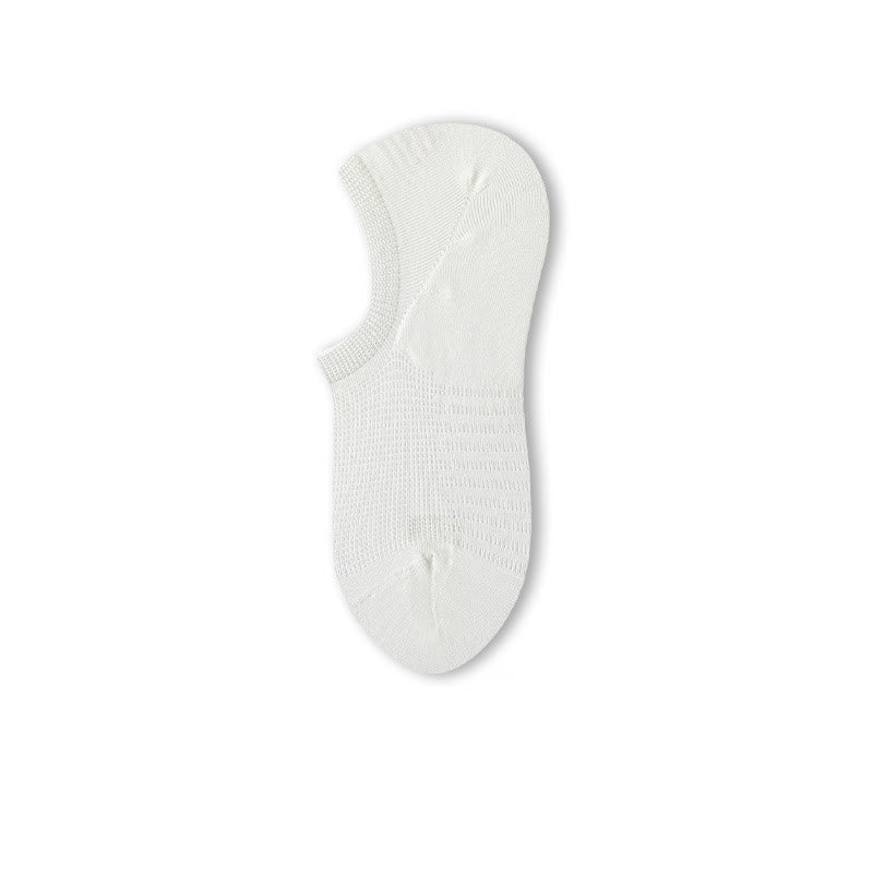 Chaussettes invisibles en coton et maille confortables de couleur unie (8 paires) - Blanc - EU39-44 (US6-10) - image 5