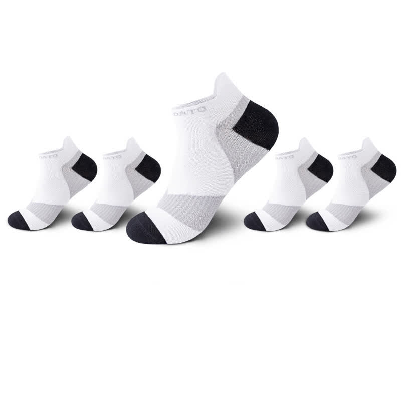 Chaussettes de compression à imprimé lettre colorblock (5 paires) - Blanc - EU39-44 (US6-10) - image 6