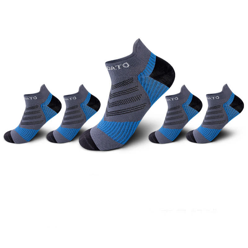 Chaussettes de compression à imprimé lettre colorblock (5 paires) - Bleu - EU39-44 (US6-10) - image 12