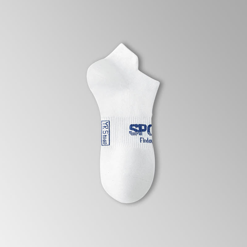 Chaussettes respirantes à imprimé lettre de couleur unie (6 paires) - image 6