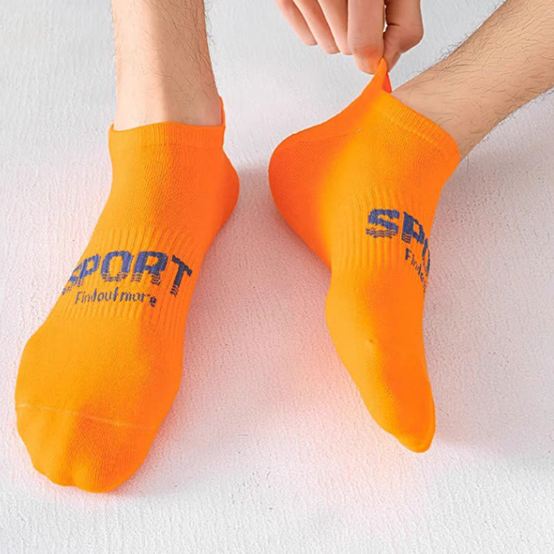 Chaussettes respirantes à imprimé lettre de couleur unie (6 paires) - image 13