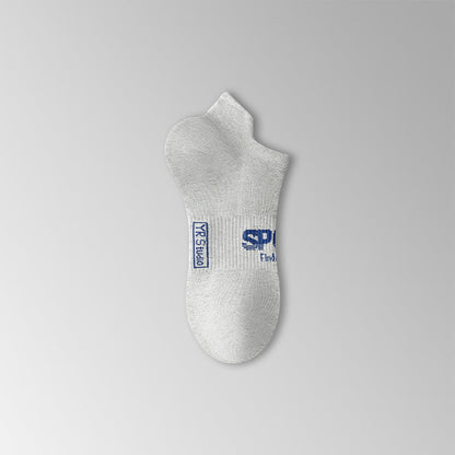 Chaussettes respirantes à imprimé lettre de couleur unie (6 paires) - Gris - EU38-45 (US5-11) - image 10