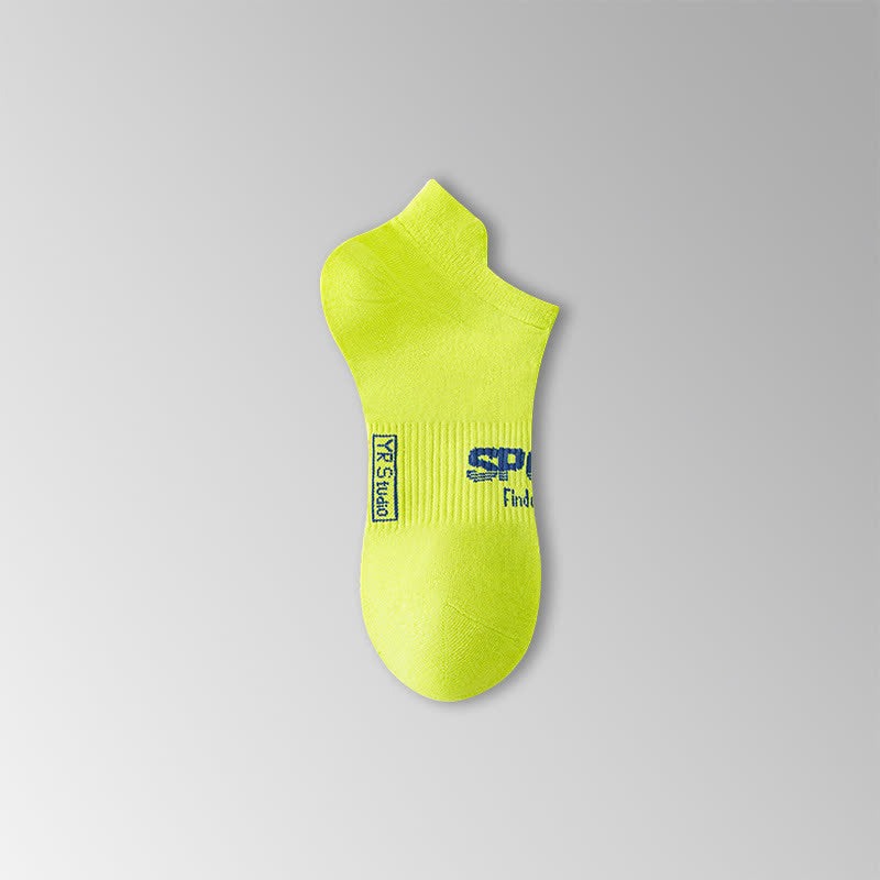 Chaussettes respirantes à imprimé lettre de couleur unie (6 paires) - Jaune - EU38-45 (US5-11) - image 9