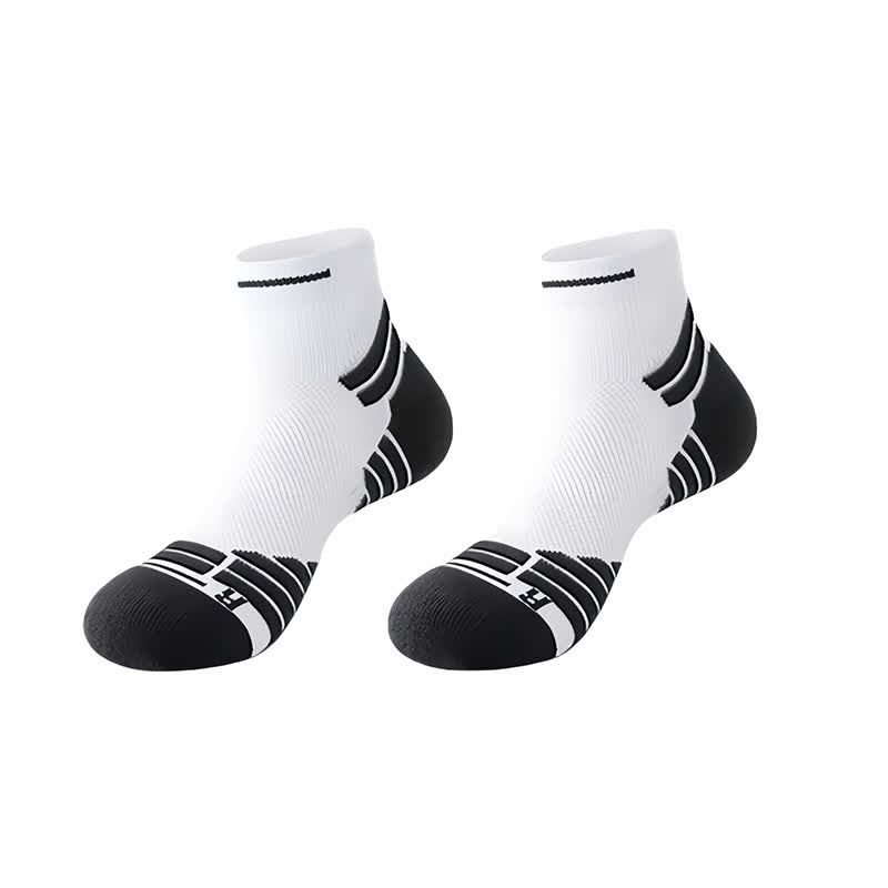 Chaussettes de compression rembourrées pour la course à pied (8 paires) - Noir et blanc - EU38-45 (US5-11) - image 7