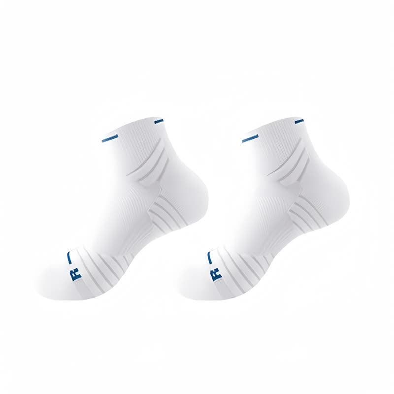 Chaussettes de compression rembourrées pour la course à pied (8 paires) - Blanc - EU38-45 (US5-11) - image 3