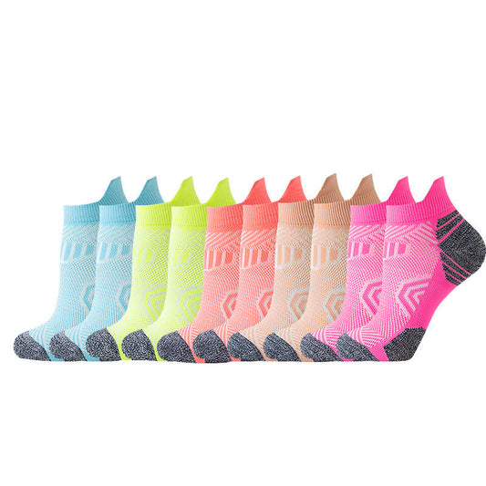 Chaussettes de compression à la cheville Bright Color Series (5 paires) - Multicolore - EU37-43 (US4-9) - image 1