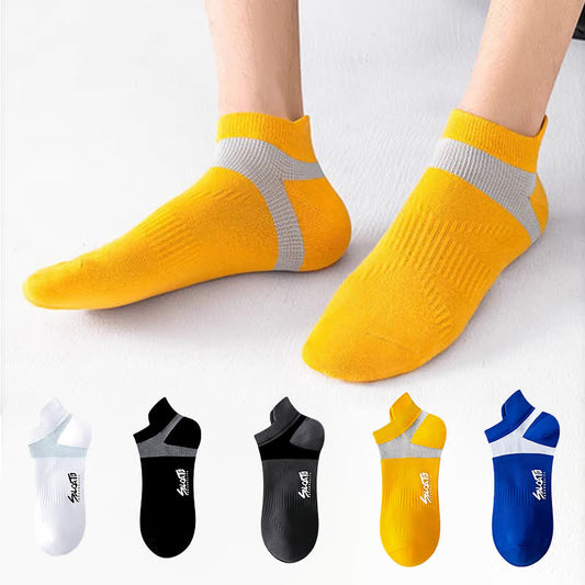 Chaussettes de compression athlétiques en coton anti-ampoules (5 paires) - image 0