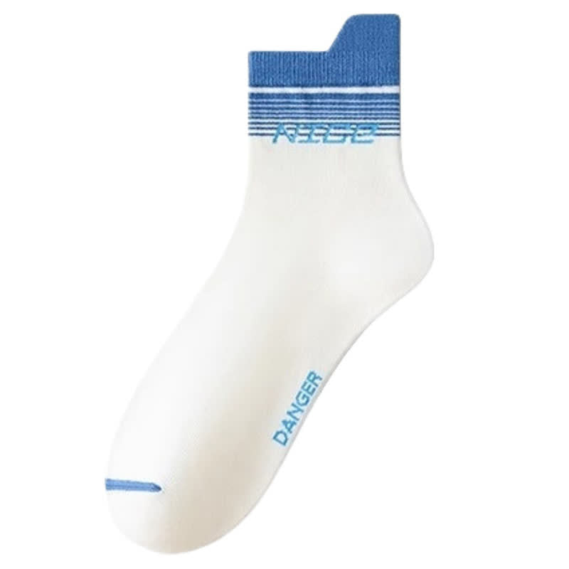 Chaussettes de compression à rayures et imprimé lettres (5 paires) - Blanc - EU39-44 (US6-10) - image 6