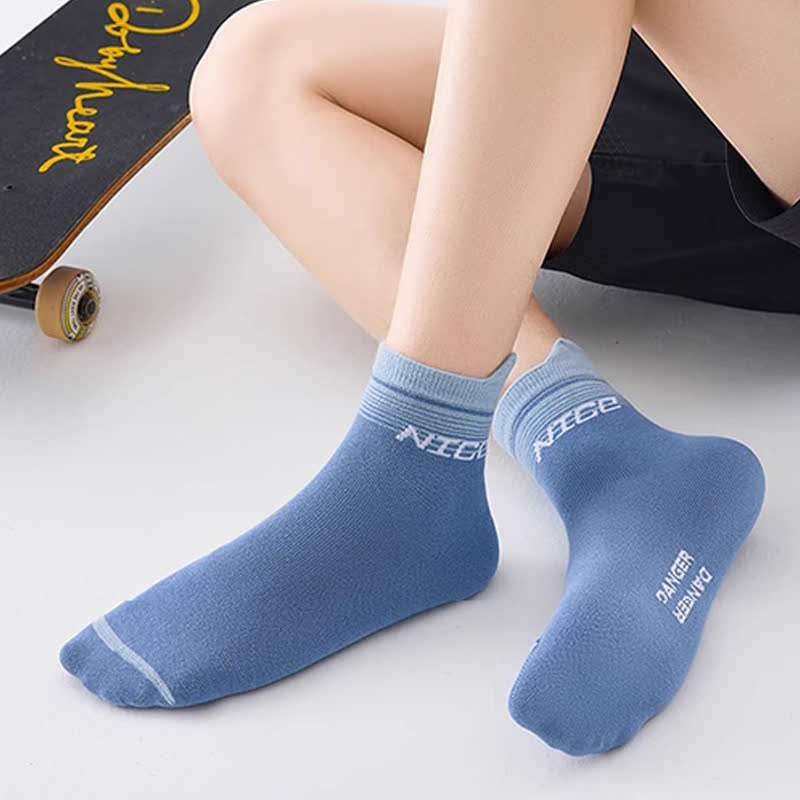 Chaussettes de compression à rayures et imprimé lettres (5 paires) - image 9