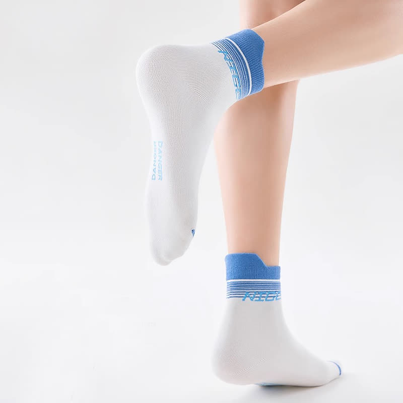 Chaussettes de compression à rayures et imprimé lettres (5 paires) - image 5
