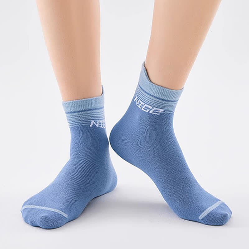 Chaussettes de compression à rayures et imprimé lettres (5 paires) - image 7