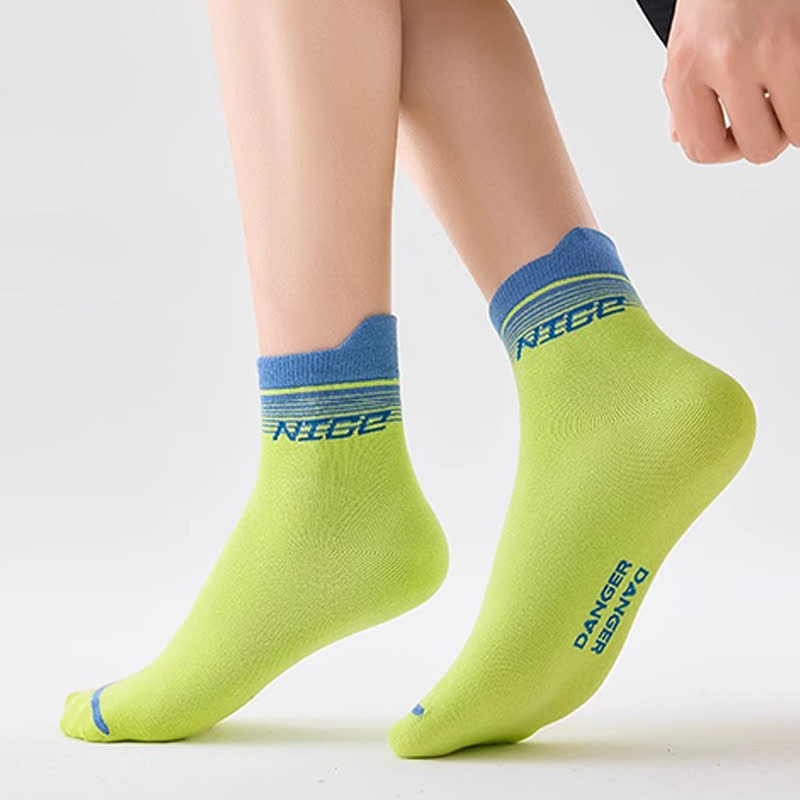 Chaussettes de compression à rayures et imprimé lettres (5 paires) - image 12