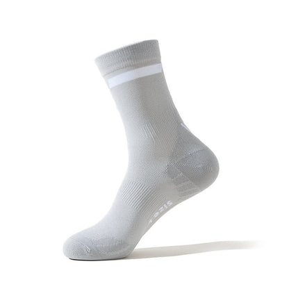 Chaussettes de compression de cyclisme à blocs de couleurs (7 paires) - Gris - EU39-43 (US6-9) - image 7