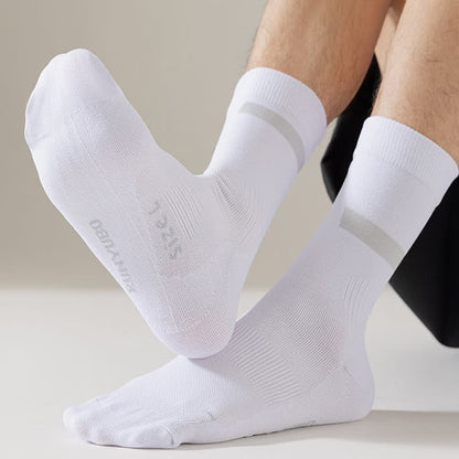 Chaussettes de compression de cyclisme à blocs de couleurs (7 paires) - image 6